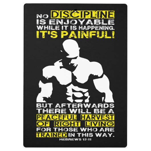 Porte-bloc DISCIPLINE - Exercice de musculation Motivation (Dos)