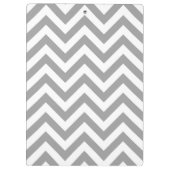Porte-bloc Dk Gris Blanc LG Chevron Ananas Monogramme Initial (Dos)