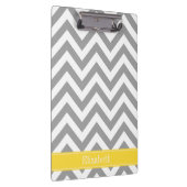 Porte-bloc Dk Gris Blanc LG Chevron Ananas Monogramme Initial (Swatch)