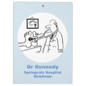 Porte-bloc Docteur avec pied de contrôle de stéthoscope (Dos)