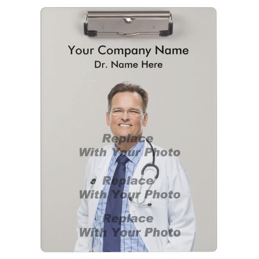 Porte-bloc Docteur Portrait Template Custom Clipboards (Devant)