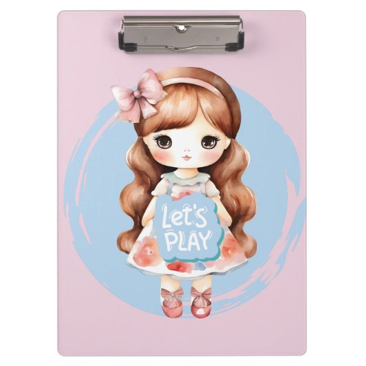 Porte-bloc Doll Design - Thème "Let’s Play" (Devant)