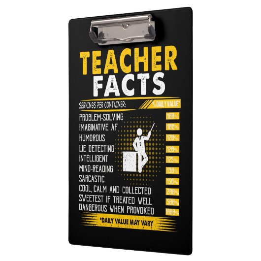 Porte-bloc Don de l'enseignant | Faits de l'enseignant (Gauche)