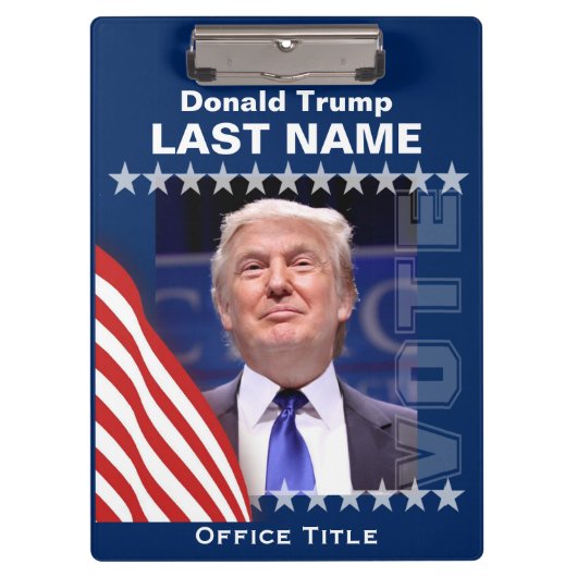 Porte-bloc Donald Trump à la présidence 2016 (Devant)
