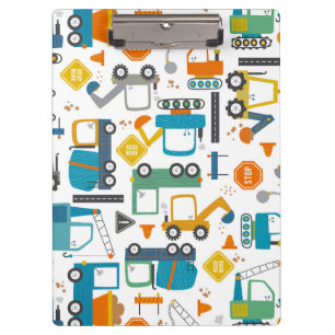 Porte-bloc Doodle des véhicules de construction pour enfants