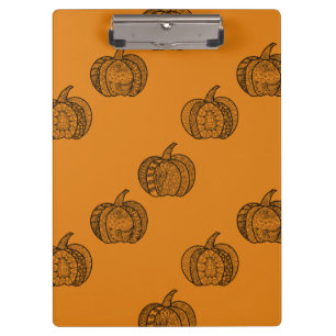 Porte-bloc Doodles d'Halloween boho mandala citrouilles Autom