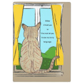 Porte-bloc Dos de confiance de chat ou fou (Dos)