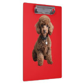 Porte-bloc Dossier rouge de caniche de thé mignon (Swatch)