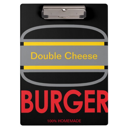 Porte-bloc Double Cheese Burger Icon Fun (Devant)