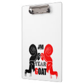 Porte-bloc Double Odd Chèvre chinois Année Zodiac Monogramme (Gauche)