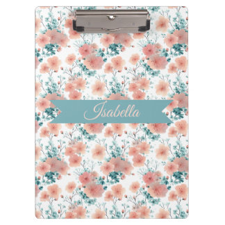 Porte-bloc Douce Fleur Rose de Printemps Vintage Personnalisé