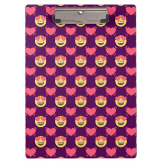 Porte-bloc Douce Mignonne En Amour Emoji, motif De Coeurs