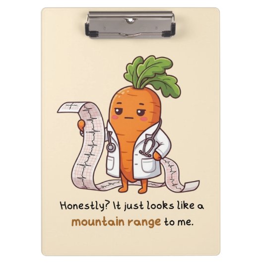 Porte-bloc Dr. Carrot ECG Funny Medical Clipboard (Devant)