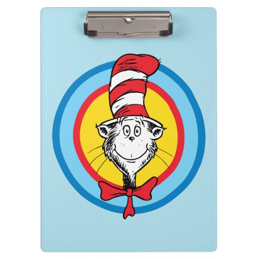 Porte-bloc Dr. Seuss | Graphisme de tête de Chat dans le Chap (Devant)