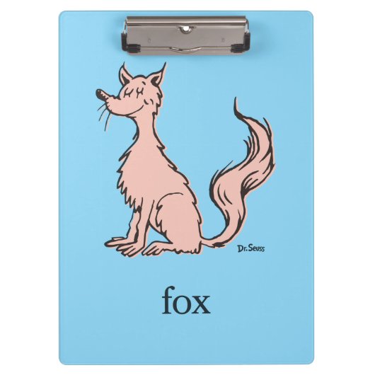 Porte-bloc Dr. Seuss | Renard Rose (Devant)
