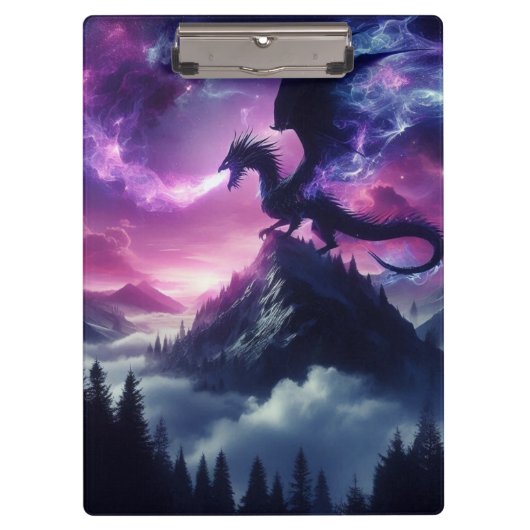Porte-bloc Dragon Éthéré Sombre et Médiéval (Devant)