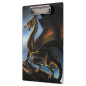 Porte-bloc Dragon noir cuivre or (Gauche)