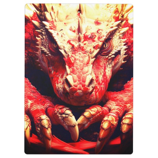 Porte-bloc Dragon rouge (Dos)