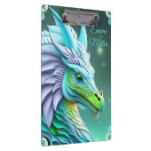Porte-bloc Dragon turquoise, art numérique fantaisiste (Swatch)