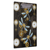 Porte-bloc Dragonflies de Steampunk sur arrière - plan rayé b (Swatch)