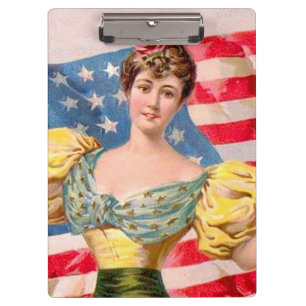 Porte-bloc Drapeau américain Lady Liberty Independence