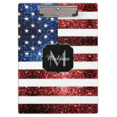 Porte-bloc Drapeau américain rouge bleu étincelles parties sc (Devant)