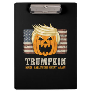 Porte-bloc Drapeau américain Vintage Halloween Trumpkin Funny