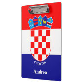 Porte-bloc Drapeau Croate Personnalisé Avec Nom (Gauche)