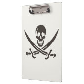 Porte-bloc Drapeau de crâne obsidien Drapeau de pirate Calico (Gauche)