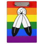 Porte-bloc Drapeau de fierté bispirituel de SlipperyJoe's sym (Devant)