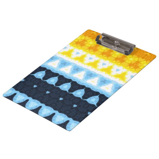 Porte-bloc Drapeau de fierté BoHo Groovy Géométrique Abstrait (Incliné)
