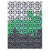 Porte-bloc Drapeau de fierté Neutrois Abstrait Pixelisé Tripa (Dos)