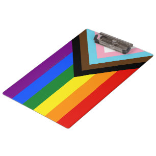Porte-bloc Drapeau de fierté Progress Pride de SlipperyJoe si