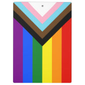 Porte-bloc Drapeau de fierté Progress Pride de SlipperyJoe si (Dos)