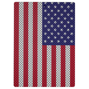 Porte-bloc Drapeau des USA sur la fibre de carbone comme la