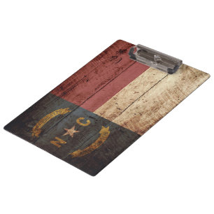 Porte-bloc Drapeau d'état de la Caroline du Nord sur le vieu
