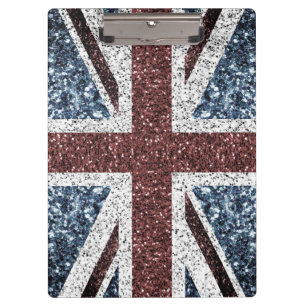 Porte-bloc Drapeau du Royaume-Uni Rustic vintage scintille pa