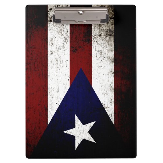 Porte-bloc Drapeau grunge noir de Porto Rico (Devant)