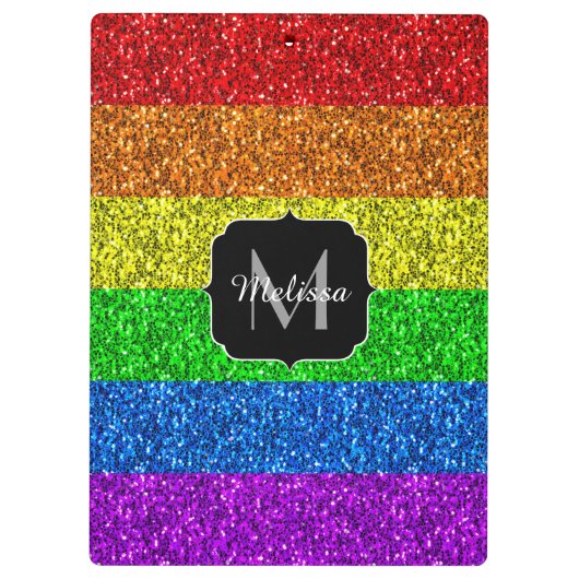 Porte-bloc Drapeau LGBT vibrante parties scintillant arc-en-c (Dos)