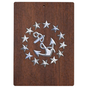 Porte-bloc Drapeau nautique américain Wet Mahogany