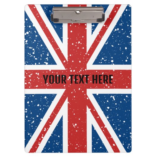 Porte-bloc Drapeau personnalisé du Royaume-Uni (Devant)