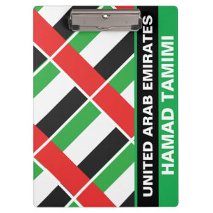 Porte-bloc Drapeau Personnalisé Patriotique Émirats Arabes Un