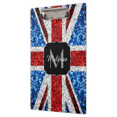 Porte-bloc Drapeau rouge bleu blanc brillant parties scintill (Gauche)