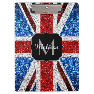 Porte-bloc Drapeau rouge bleu blanc brillant parties scintill