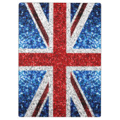 Porte-bloc Drapeau rouge bleu blanc brillant parties scintill (Dos)