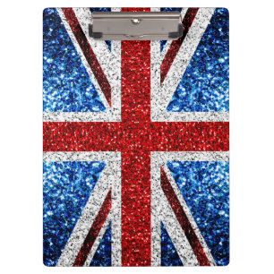 Porte-bloc Drapeau rouge bleu blanc brillant parties scintill