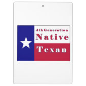 Porte-bloc Drapeau texan natif de 4e génération (Dos)