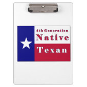 Porte-bloc Drapeau texan natif de 4e génération (Devant)