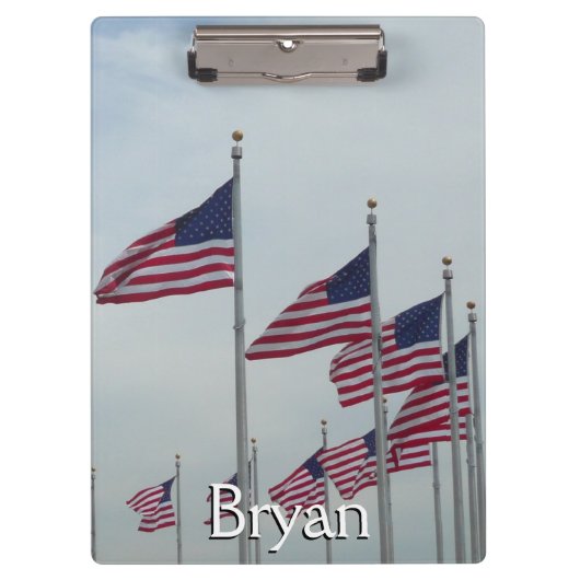 Porte-bloc Drapeaux américains au Monument de Washington (Devant)