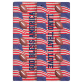 Porte-bloc Drapeaux américains patriotiques, Nom de l'entraîn (Dos)